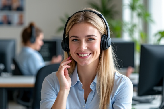 Ügyfélszolgálati munkatárs segít ügyfélnek telefonon